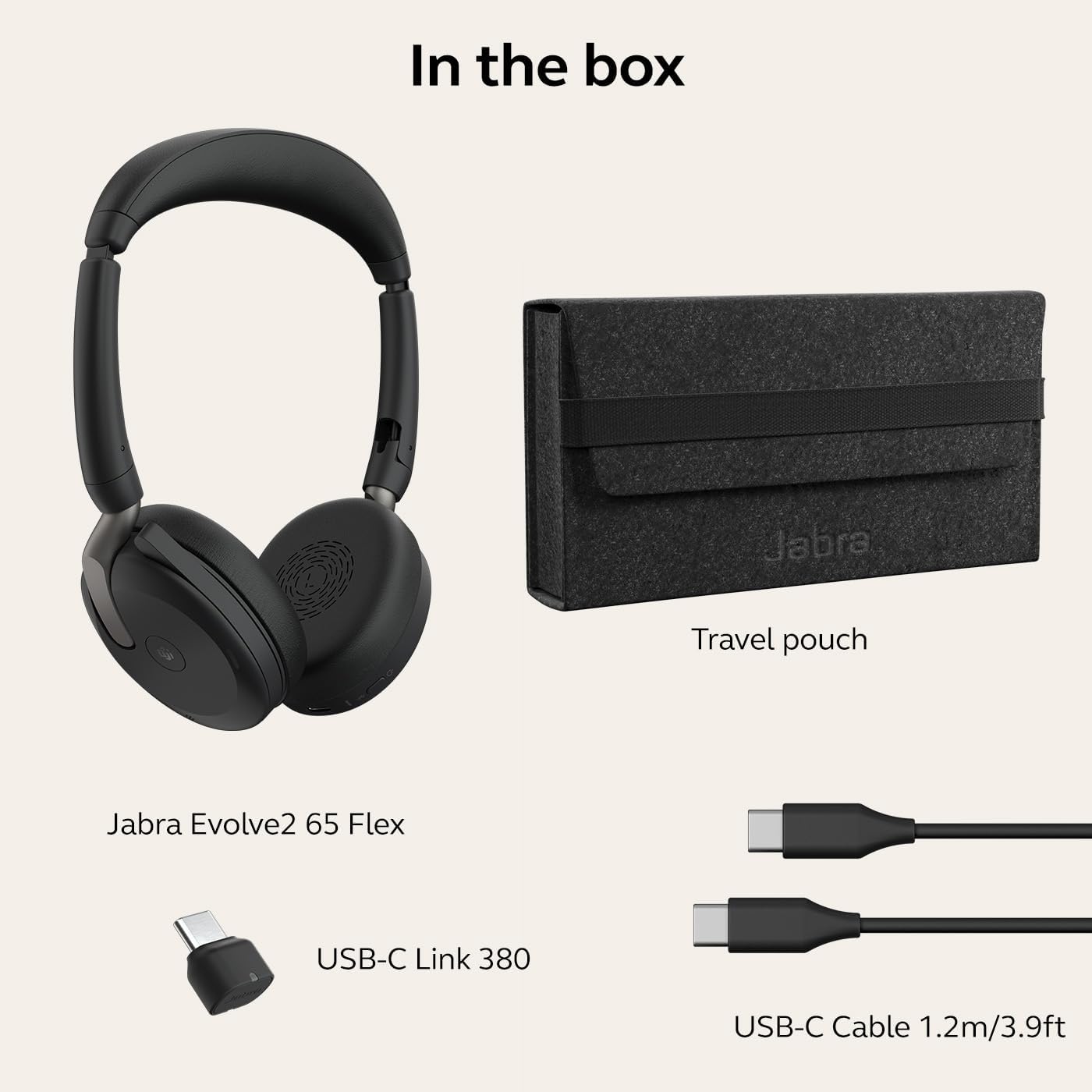 Jabra Headset Evolve2 65 Flex Wireless Stereo Jabra Headset Evolve2 65 Flex Wireless Stereo